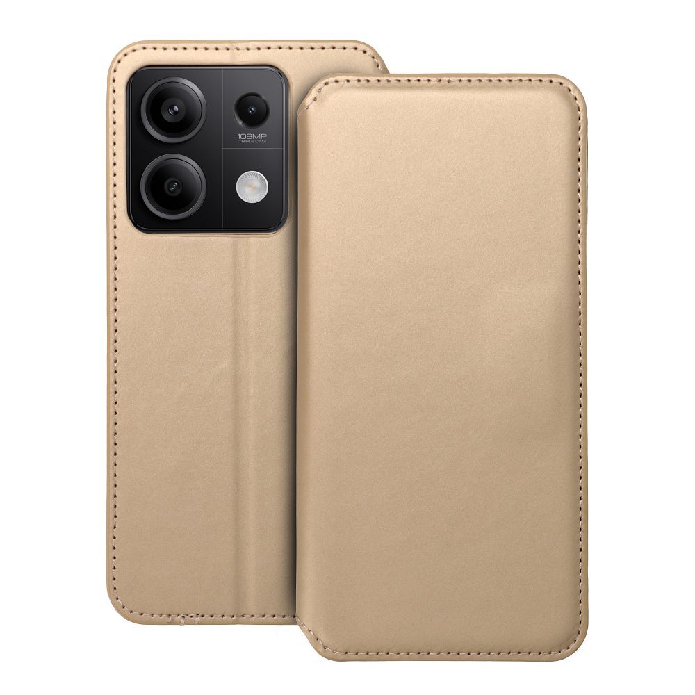 Flip-suojakuori Xiaomi Redmi NOTE 13 5G:lle Dual Pocket Book kultainen