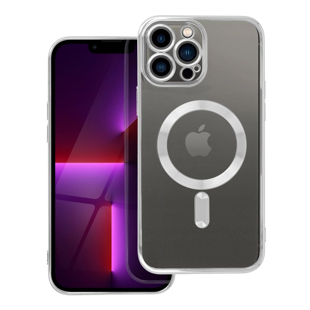 ELECTRO MAG COVER MagSafe-yhteensopiva kuori iPhone 13 Pro Max, hopea
