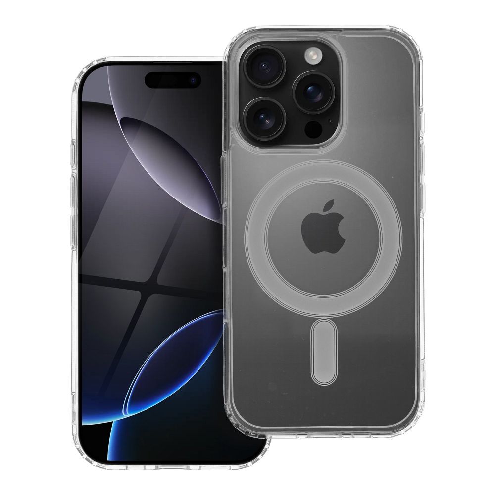 Suojakuori iPhone 16 PRO:lle Clear Mag Cover (STR) yhteensopiva MagSafen kanssa läpinäkyvä