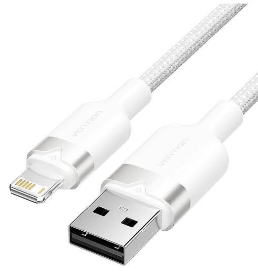 Kaapeli USB 2.0 – Lightning 1m valkoinen LANWF VENTION
