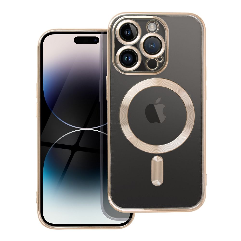 Suojakuori iPhone 14 PRO:lle Electro Mag Cover yhteensopiva MagSafe-version kanssa kultainen