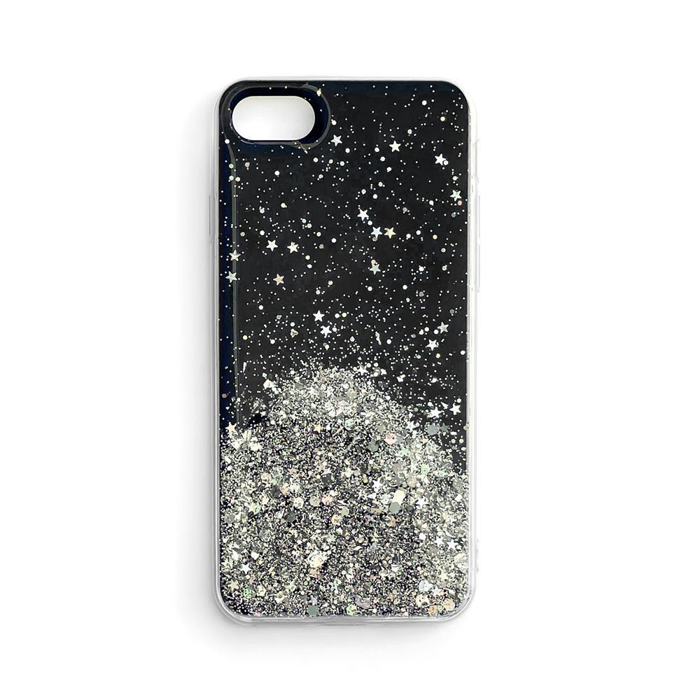 Star Glitter Shining Cover iPhone 13 Pro:lle musta