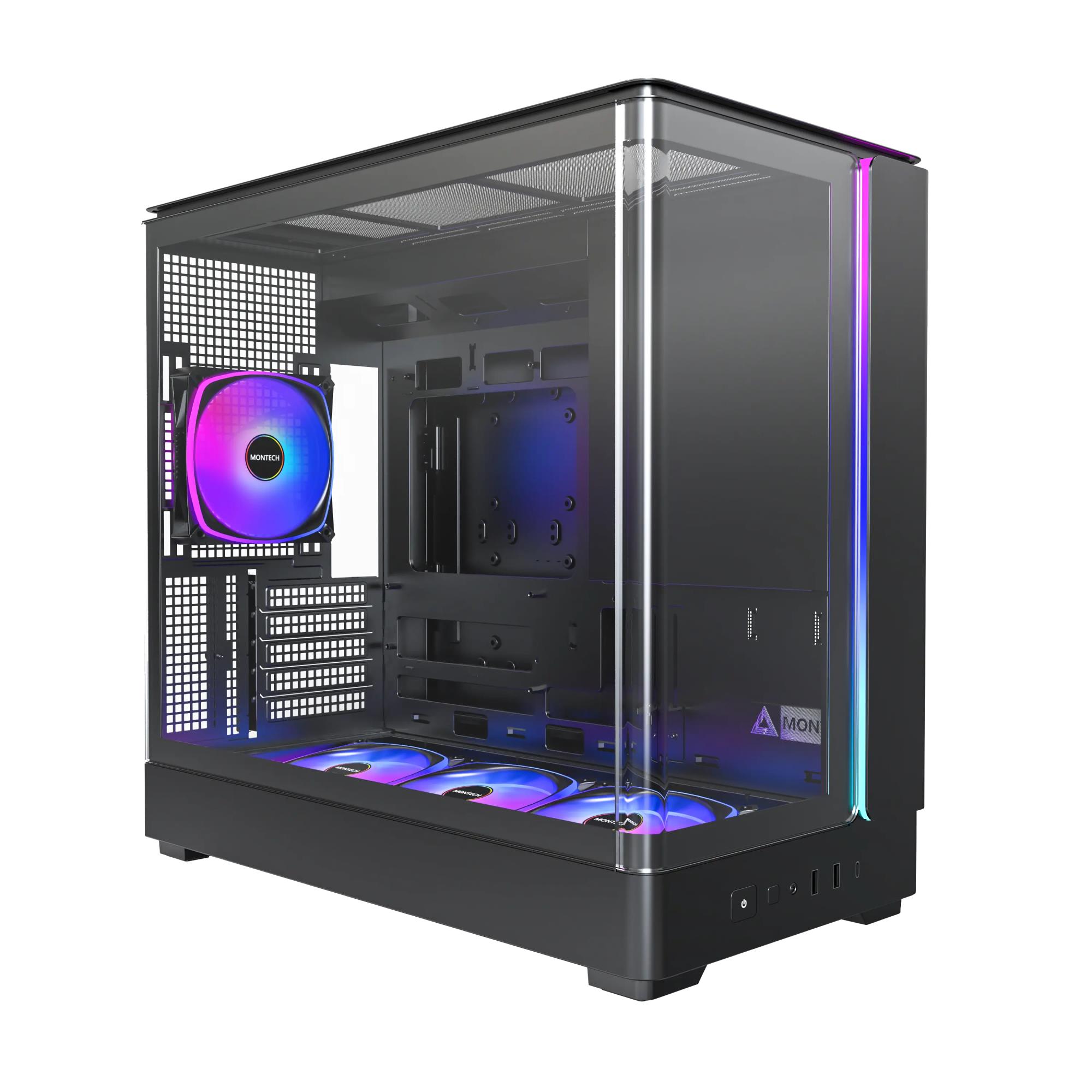 PC-kotelo Montech King 15 Pro micro ATX/Mini-ITX Midi Tower, musta KING15PRO(B)
