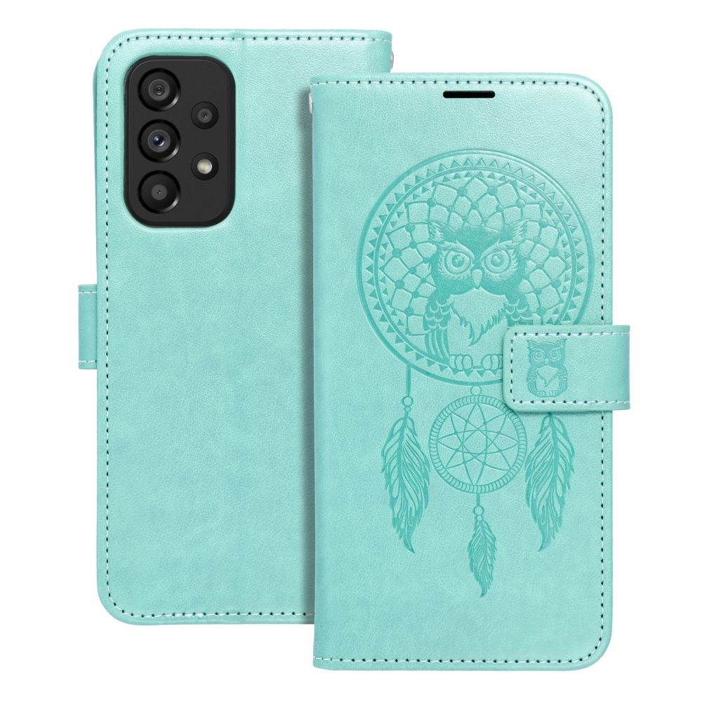 MEZZO Kirjasuojakuori Samsung A12 / M12:lle dreamcatcher vihreä