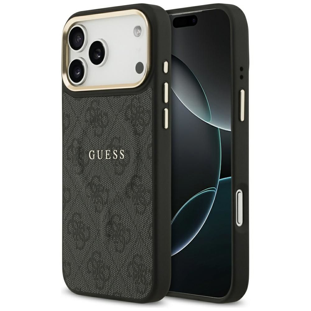 GUESS suojakuori IPHONE 17 Pro Max:lle MagSafe-yhteensopiva GUHMP17XP4MSEGCK (PU 4G W/ Classic) musta