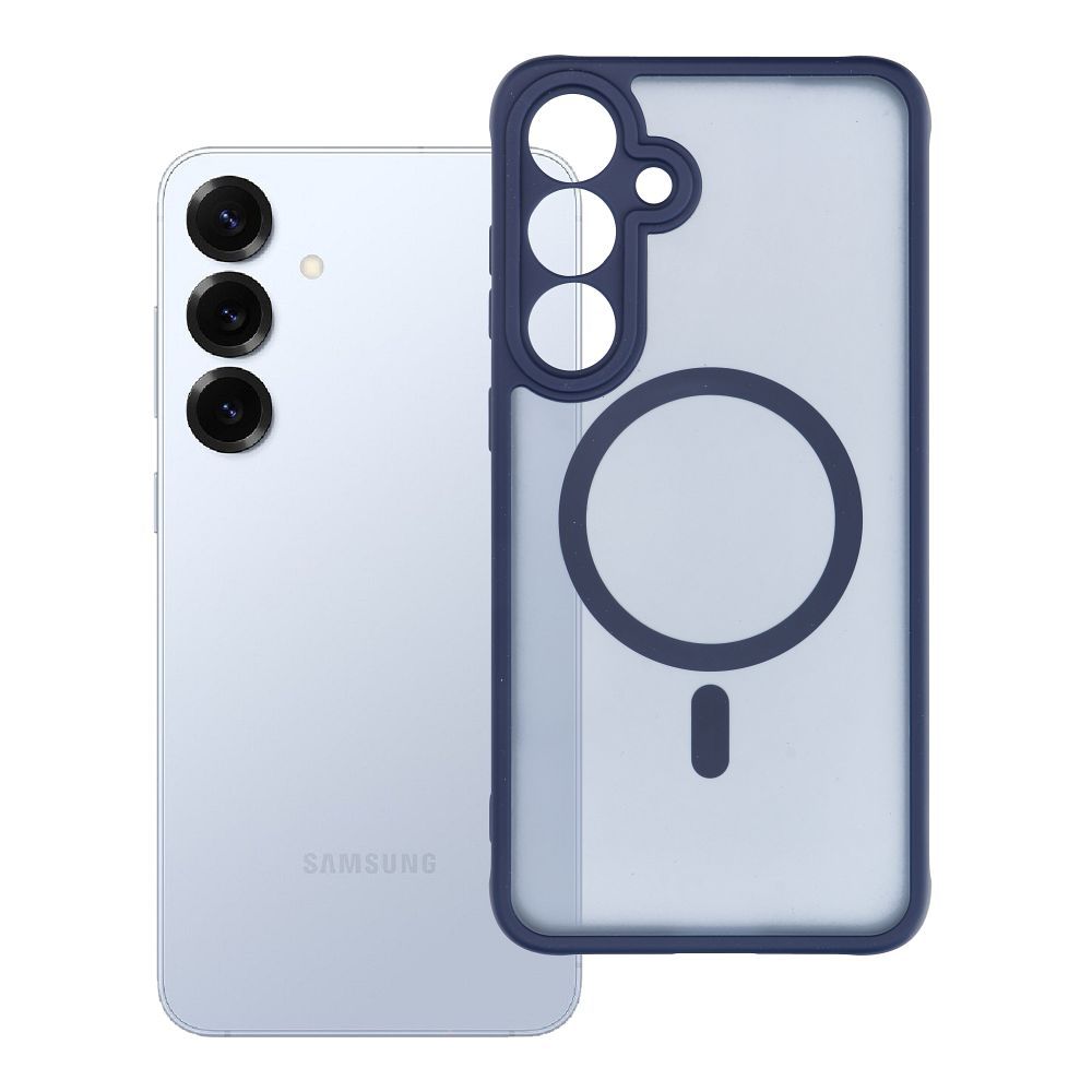 Suojakuori Samsung S25 PLUS:lle Full Matte Mag Cover yhteensopiva MagSafe sininen