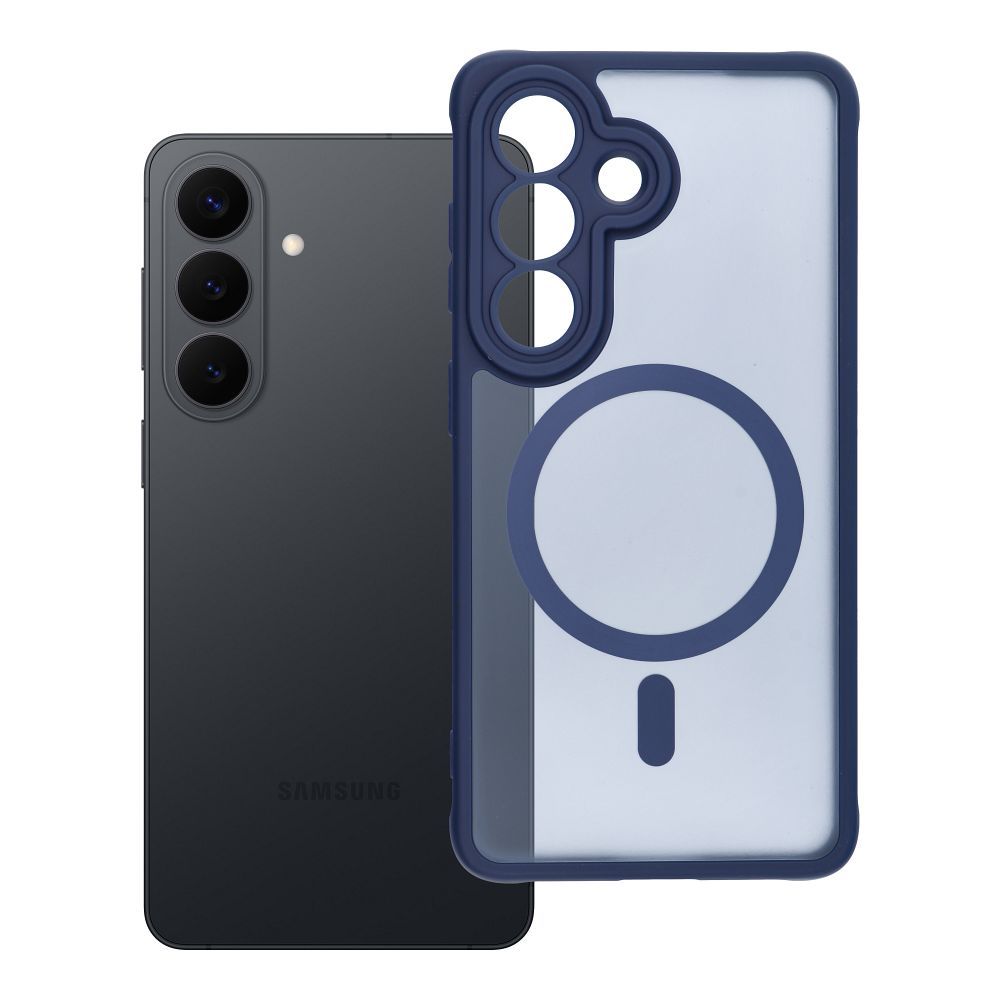Suojakuori Samsung S26:lle Full Matte Mag Cover yhteensopiva MagSafe sininen