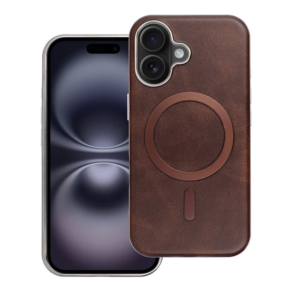 Gentleman Mag Cover Suojakuori iPhone 16 PRO:lle - MagSafe-yhteensopiva ruskea