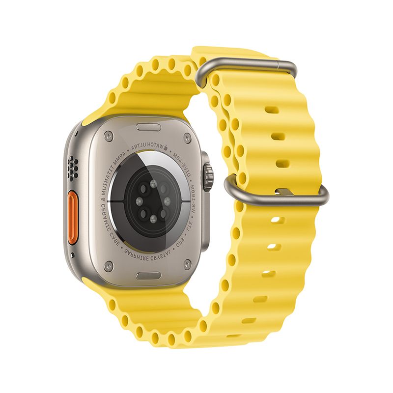 Strap do Apple Watch Forcell F-Design FA12 silicone holes 42 / 44 / 45 / 49 mm yellow