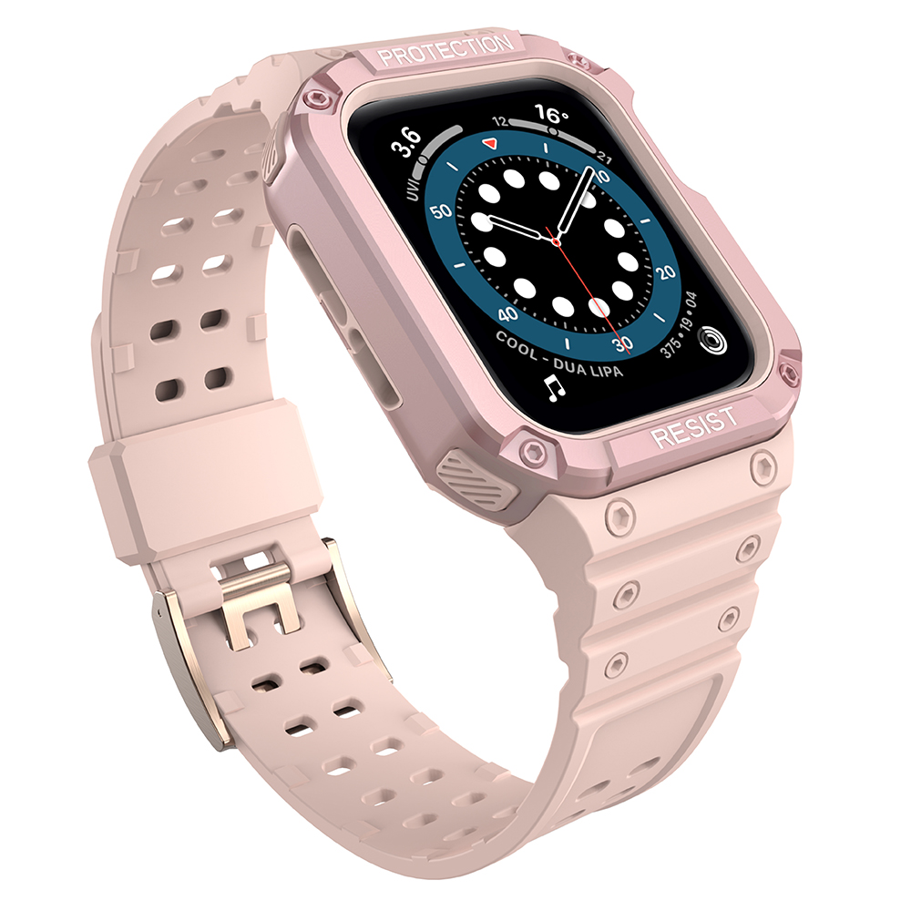 Protect Strap Band Apple Watch 38/40/41mm panssaroitu asia hihna - vaaleanpunainen