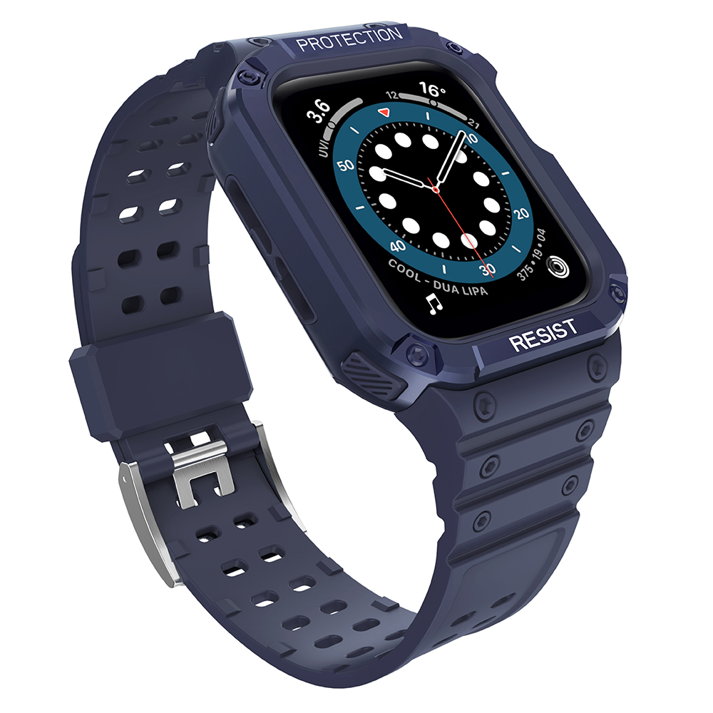 Suojaa hihnan hihna Apple Watch 42/44/45mm panssaroitu asia hihna - sininen