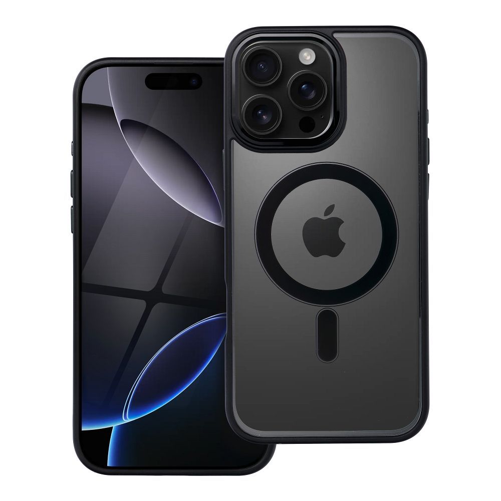 Suojakuori iPhone 16 PRO MAX:lle Color Edge Mag Cover yhteensopiva MagSafe musta