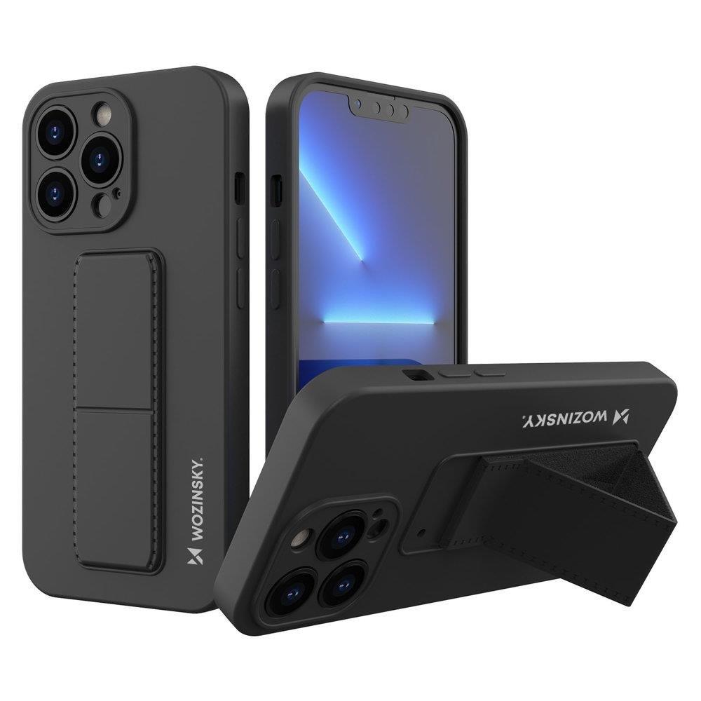 Wozinsky Kickstand Case silikoni tapauksessa jalusta iPhone 13 mini musta