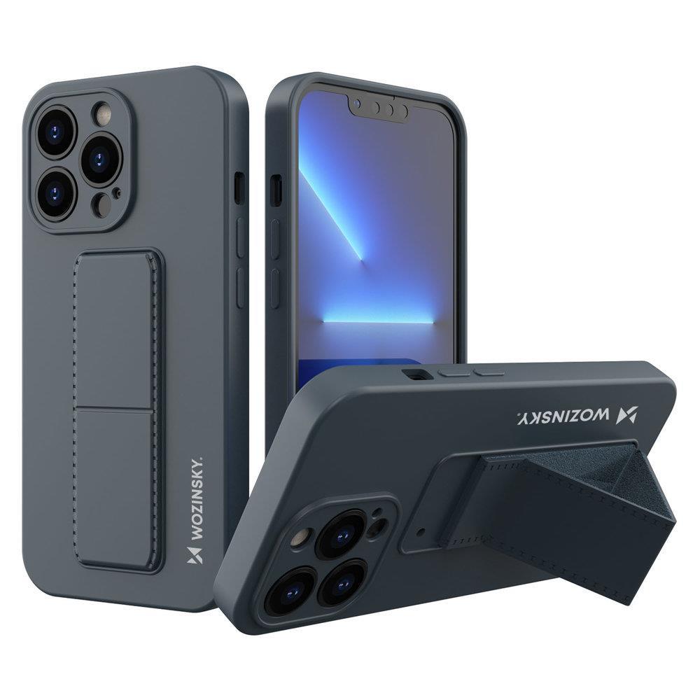 Wozinsky Kickstand Case silikoni tapauksessa jalusta iPhone 13 mini tummansininen laivastonsininen