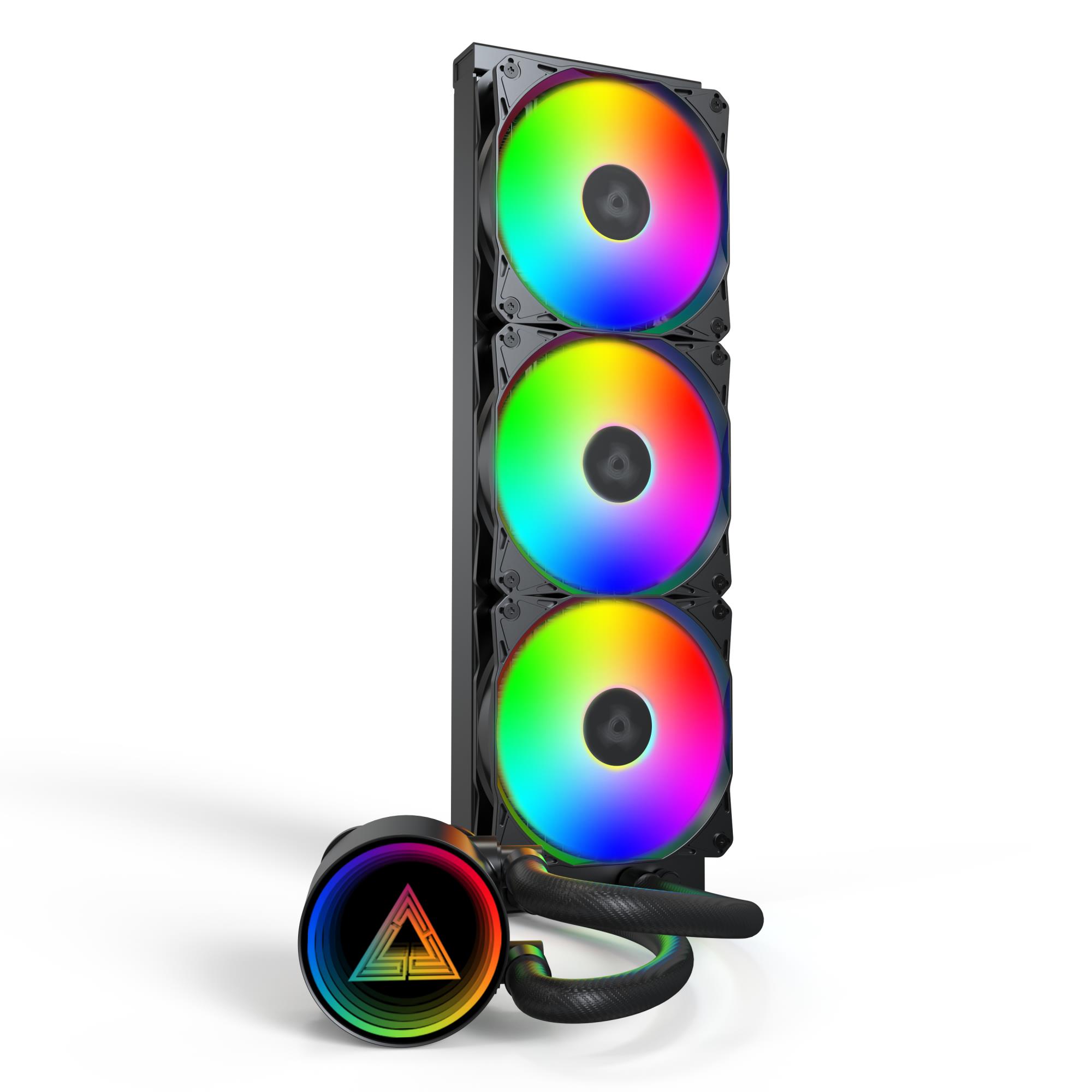Suorittimen jäähdytin Montech LightFlow ARGB 360, monikantainen, musta