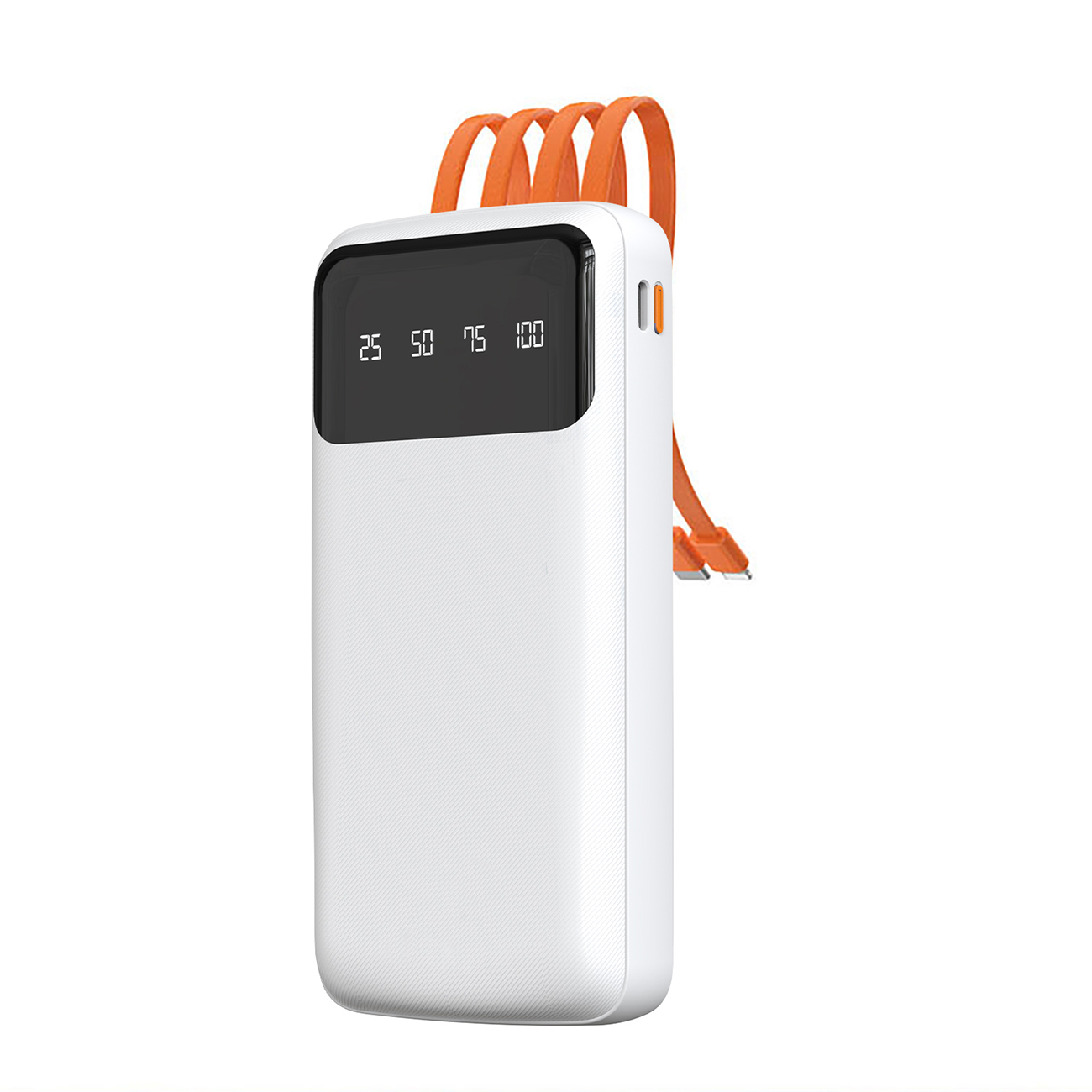 Dudao K6Pro Universal 10000mAh Power Bank USB-kaapelilla, USB Type C, Lightning valkoinen (K6Pro-white)