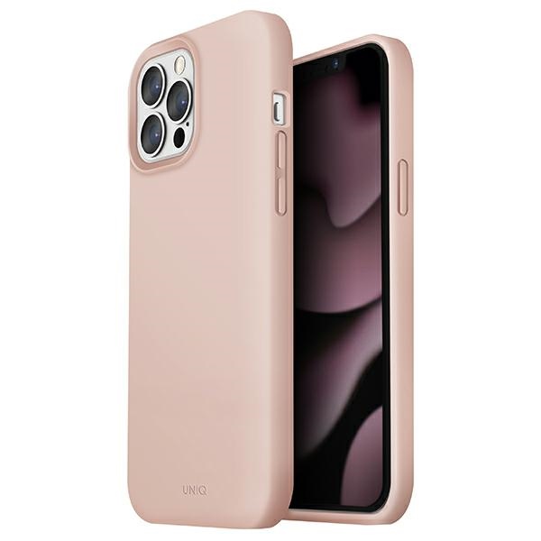 Uniq Lino kotelo iPhone 13 Pro / iPhone 13 - vaaleanpunainen