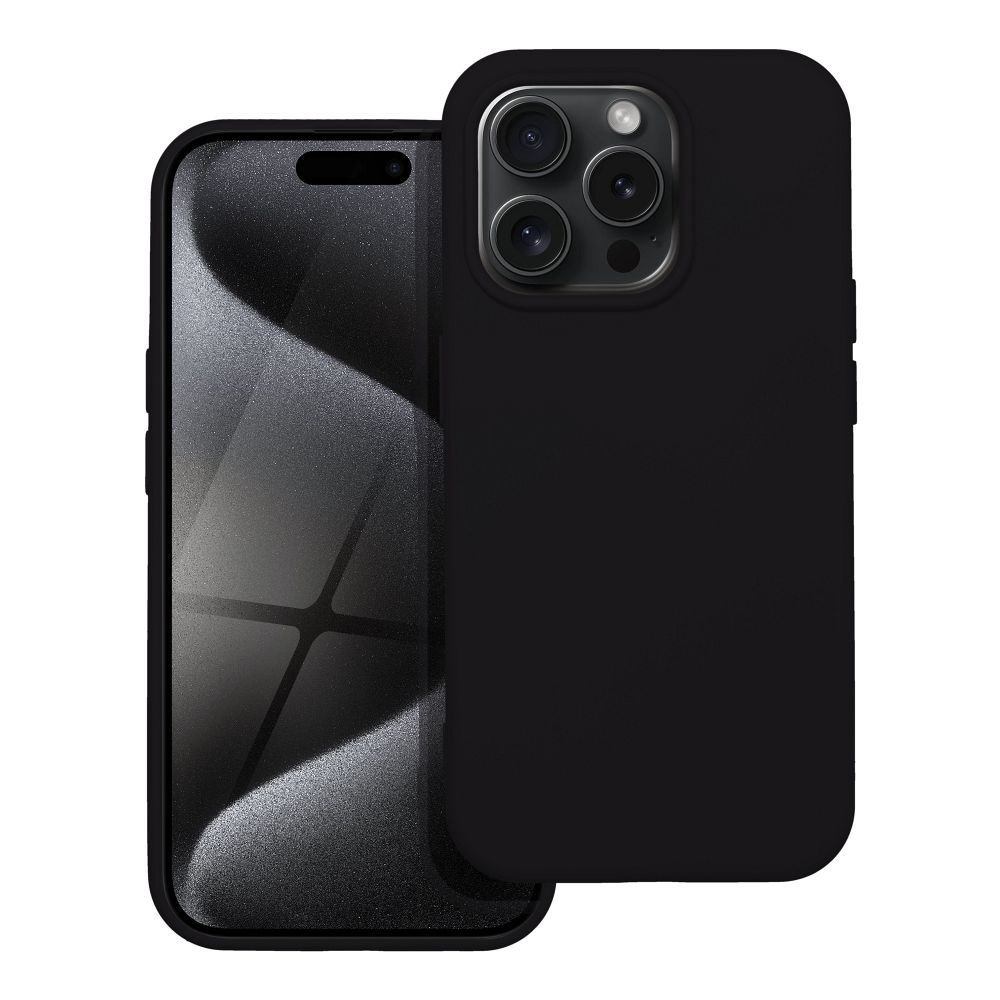 Silikonikuori IPHONE 15 Pro - musta
