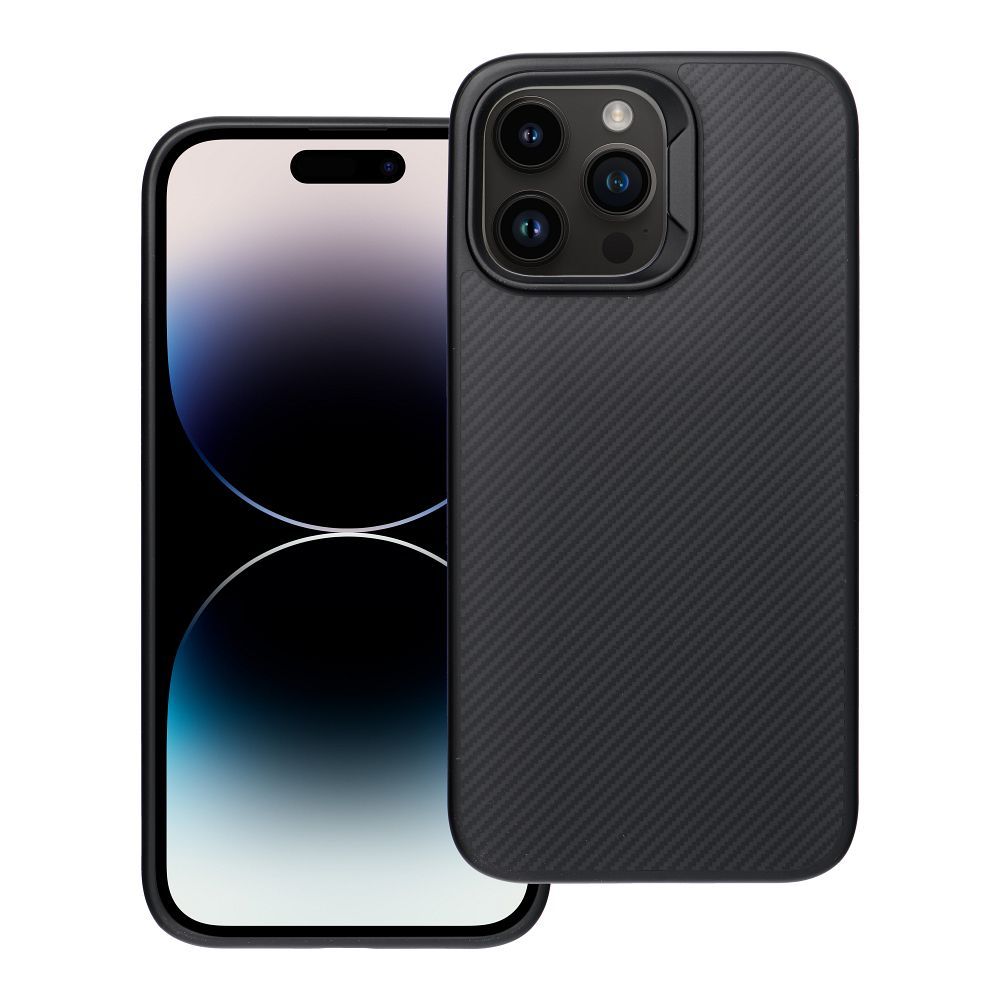 Suojakuori iPhone 14 Pro Max:lle Carbon Elite Mag Cover MagSafe-yhteensopiva musta