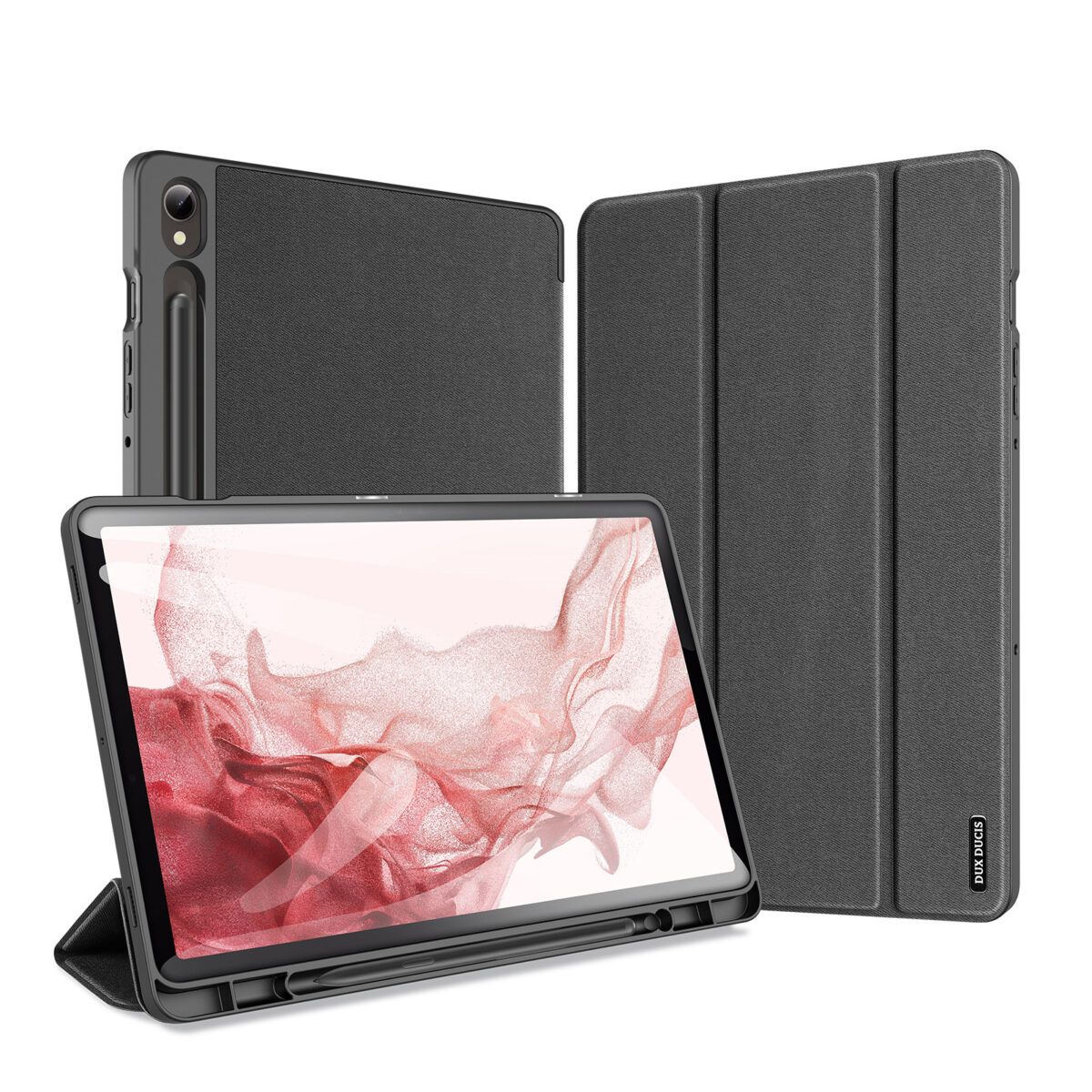 DUX DUCIS Suojakuori DOMO taitettava kynälokerolla Samsung Tab S9:lle - musta