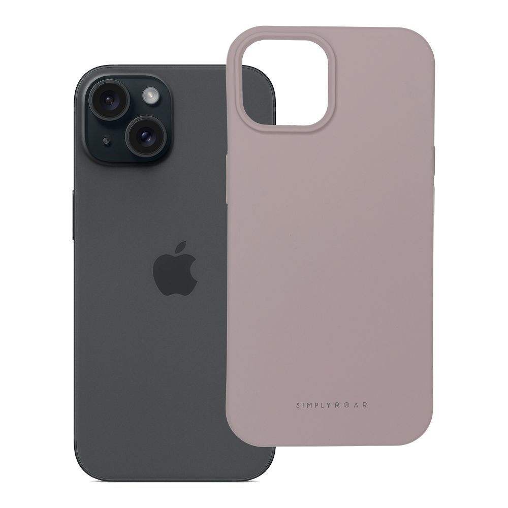 Roar Space Suojakuori iPhone 15:lle puuteriinen vaaleanpunainen