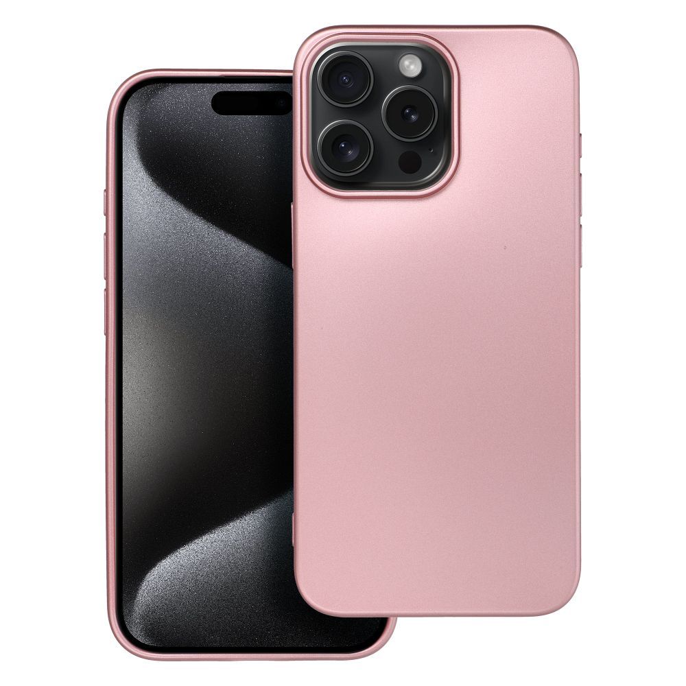 Metallinen Suojakuori iPhone 15 PRO MAX:lle vaaleanpunainen