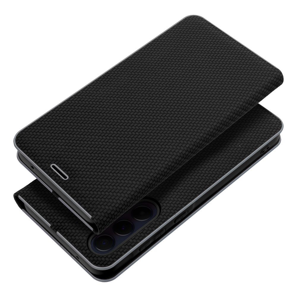 Flip-suojakuori Samsung A10:lle Luna Book Carbon musta