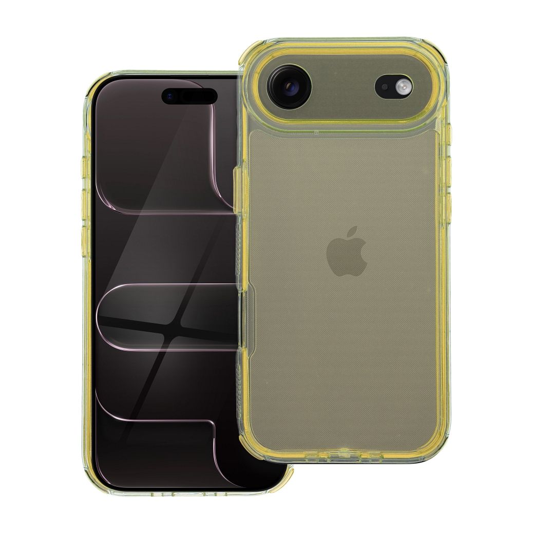 Suojakuori iPhone 17 AIR:lle Matrix Clear keltainen