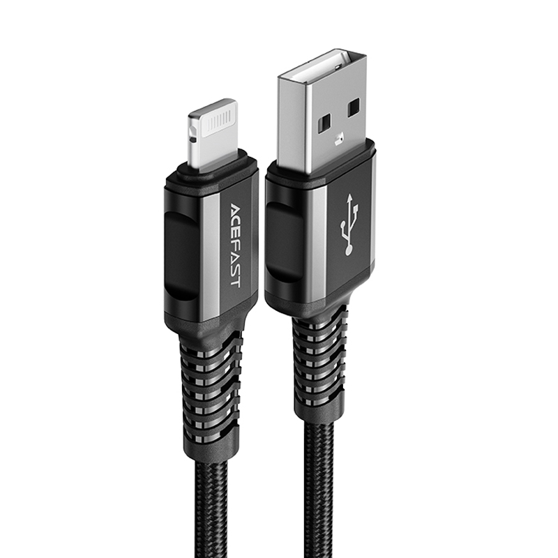 Acefast kaapeli MFI USB - Lightning 1.2m, 2.4A musta (C1-02 black)