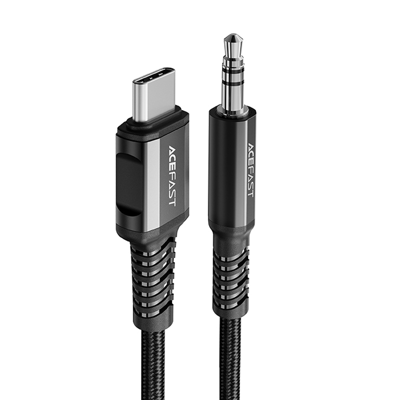 Acefast äänikaapeli USB-C 3.5mm Mini Jack (uros) 1.2m AUX musta