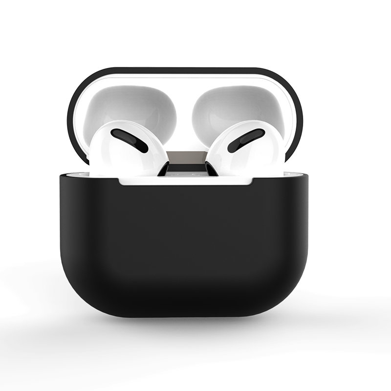 Kotelo AirPods 2 / AirPods 1 silikoninen pehmeä suojus kuulokkeille musta (Case C)