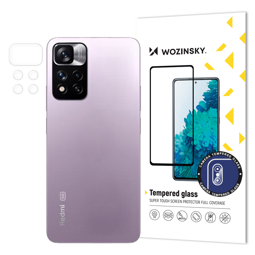 Wozinsky Camera Glass 9H Full Camera karkaistu lasi Xiaomi Redmi Note 11 Pro + kamera