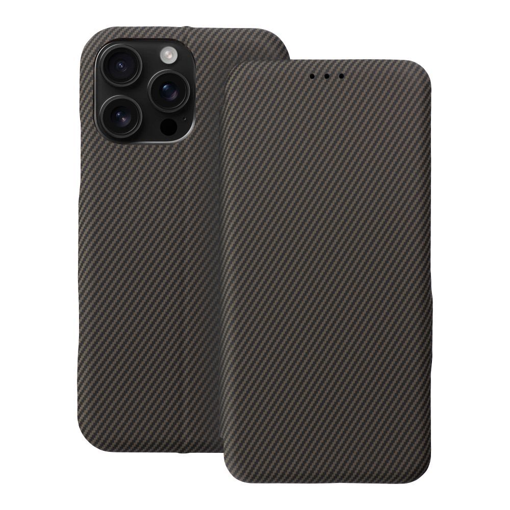 Lompakkokuori iPhone 16 PRO MAX:lle Folio Side Magnet ruskea