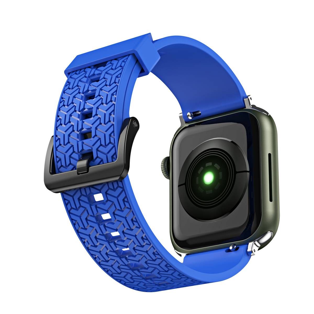 Kellon hihna Y-ranneke Apple Watch 42 / 44 / 45 mm:lle - sininen - sininen