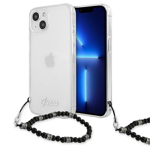 Guess GUHCP13SKPSBK iPhone 13 mini 5.4" läpinäkyvä kovakotelo Musta Pearl