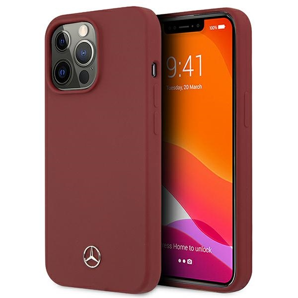 Mercedes Silicone Line kotelo iPhone 13 Pro Max - punainen