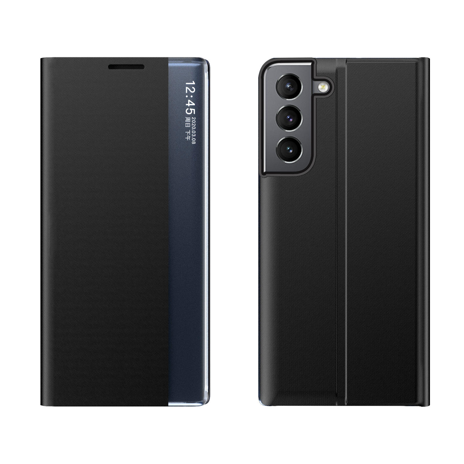 Uusi Sleep Case suojus jalusta-toiminnolla Samsung Galaxy S22 + (S22 Plus) musta