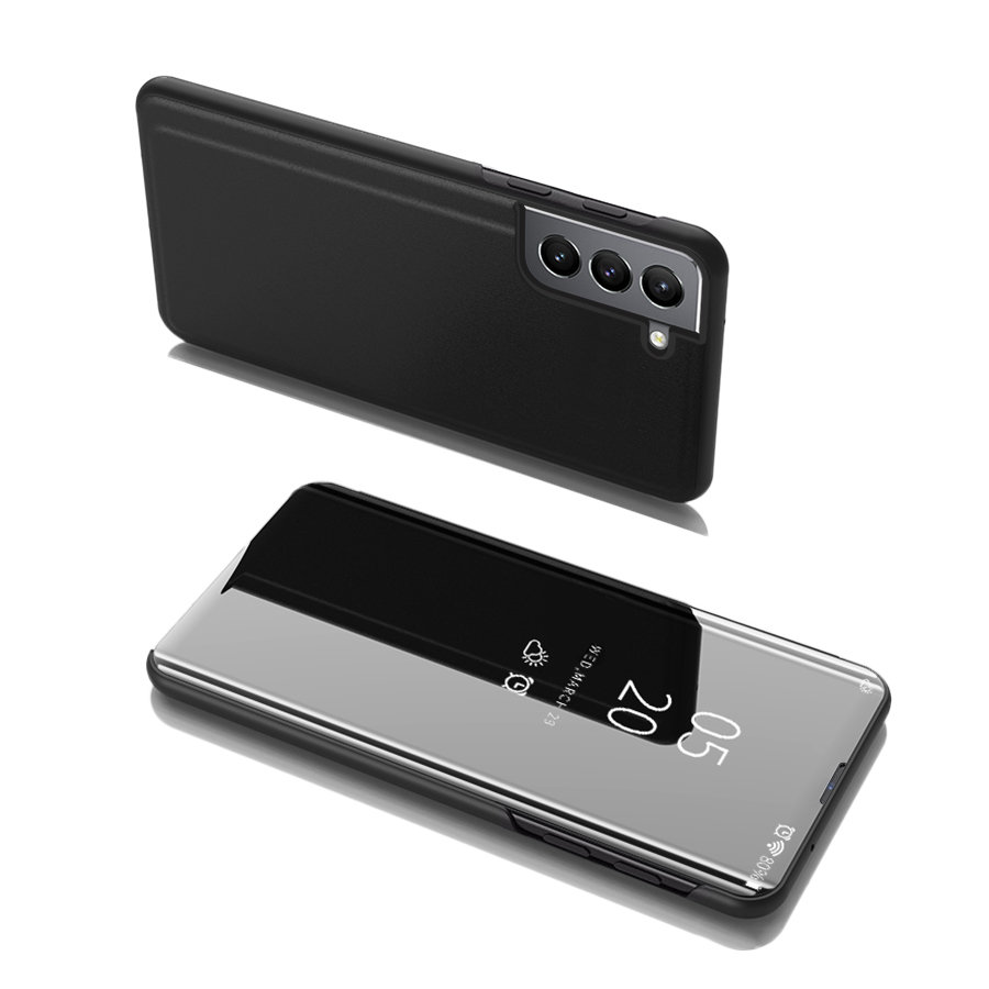 Clear View Kotelo flip cover Samsung Galaxy S22 + (S22 Plus) musta