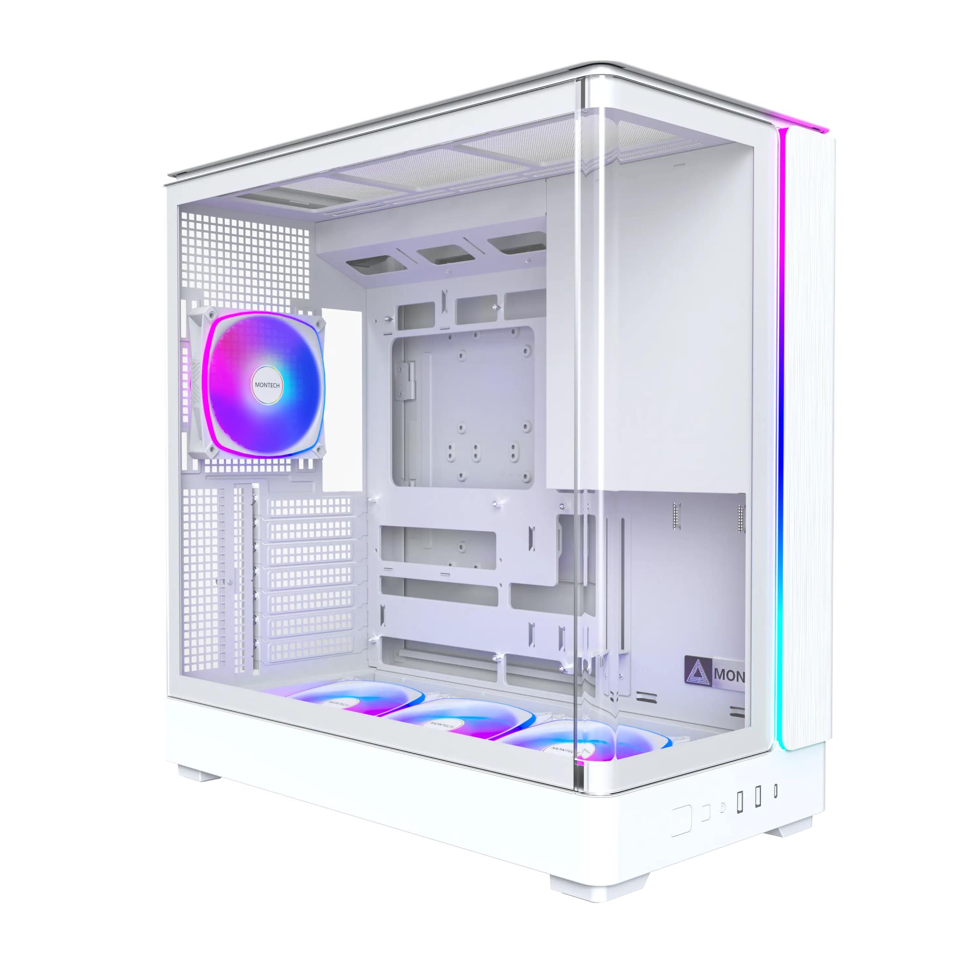 PC-kotelo Montech King 45 Pro micro ATX/Mini-ITX Midi Tower, valkoinen KING45PRO(W)