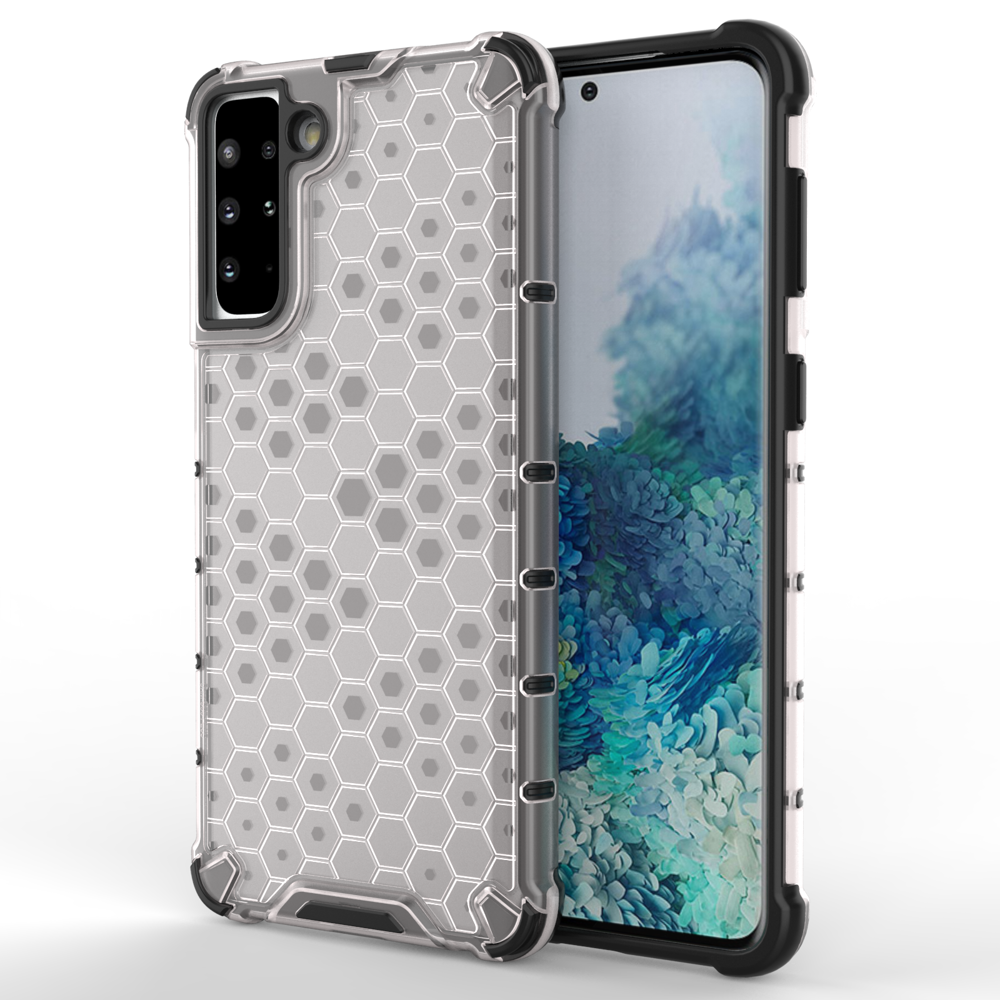 Honeycomb tapauksessa panssaroitu kansi geelirunko Samsung Galaxy S22 + (S22 Plus) läpinäkyvästä