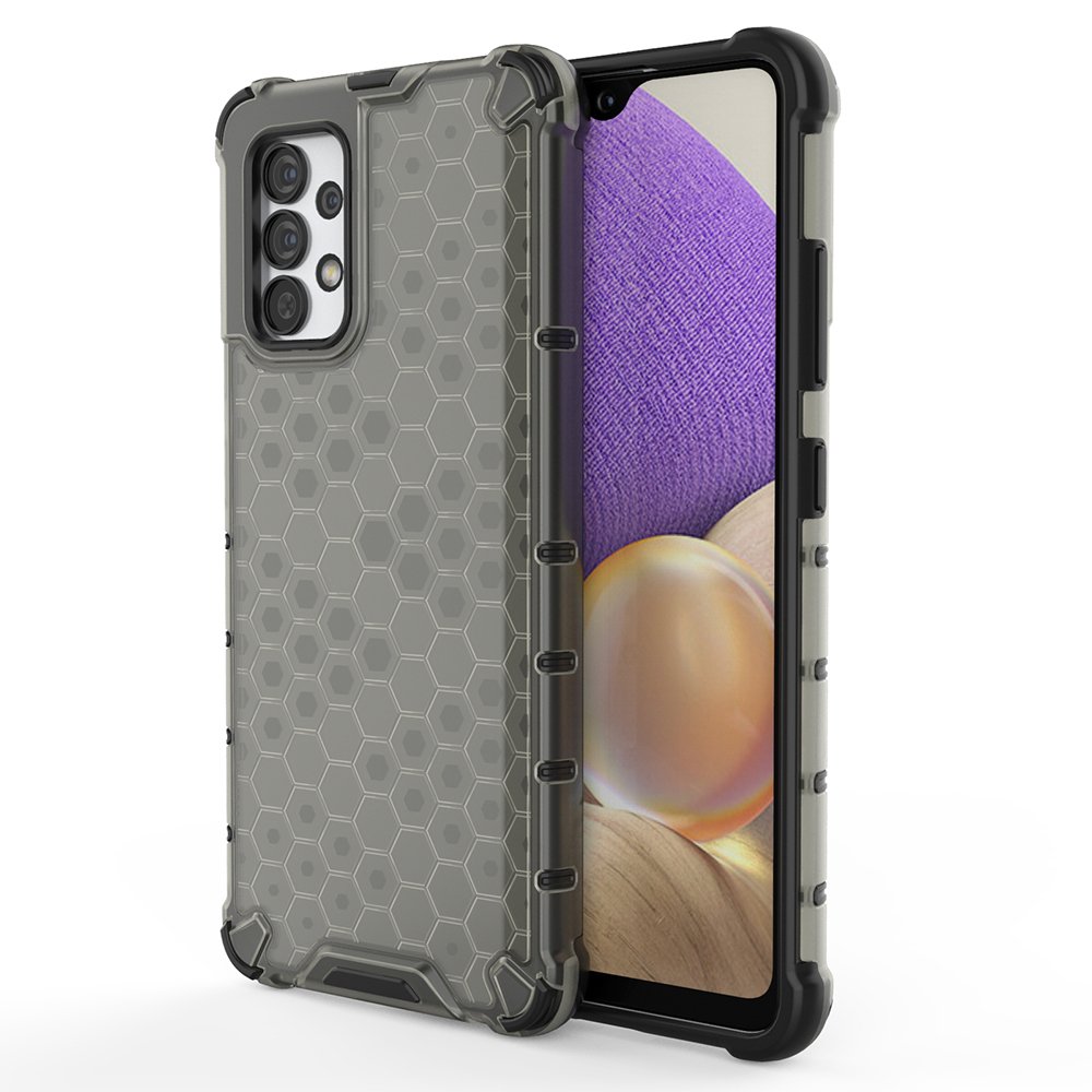 Honeycomb tapauksessa panssaroitu kansi geelirunko Samsung Galaxy A03s (166.5) musta