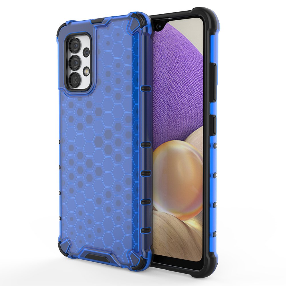Honeycomb tapauksessa panssaroitu suojus geelirunko Samsung Galaxy A03s (166.5) sininen