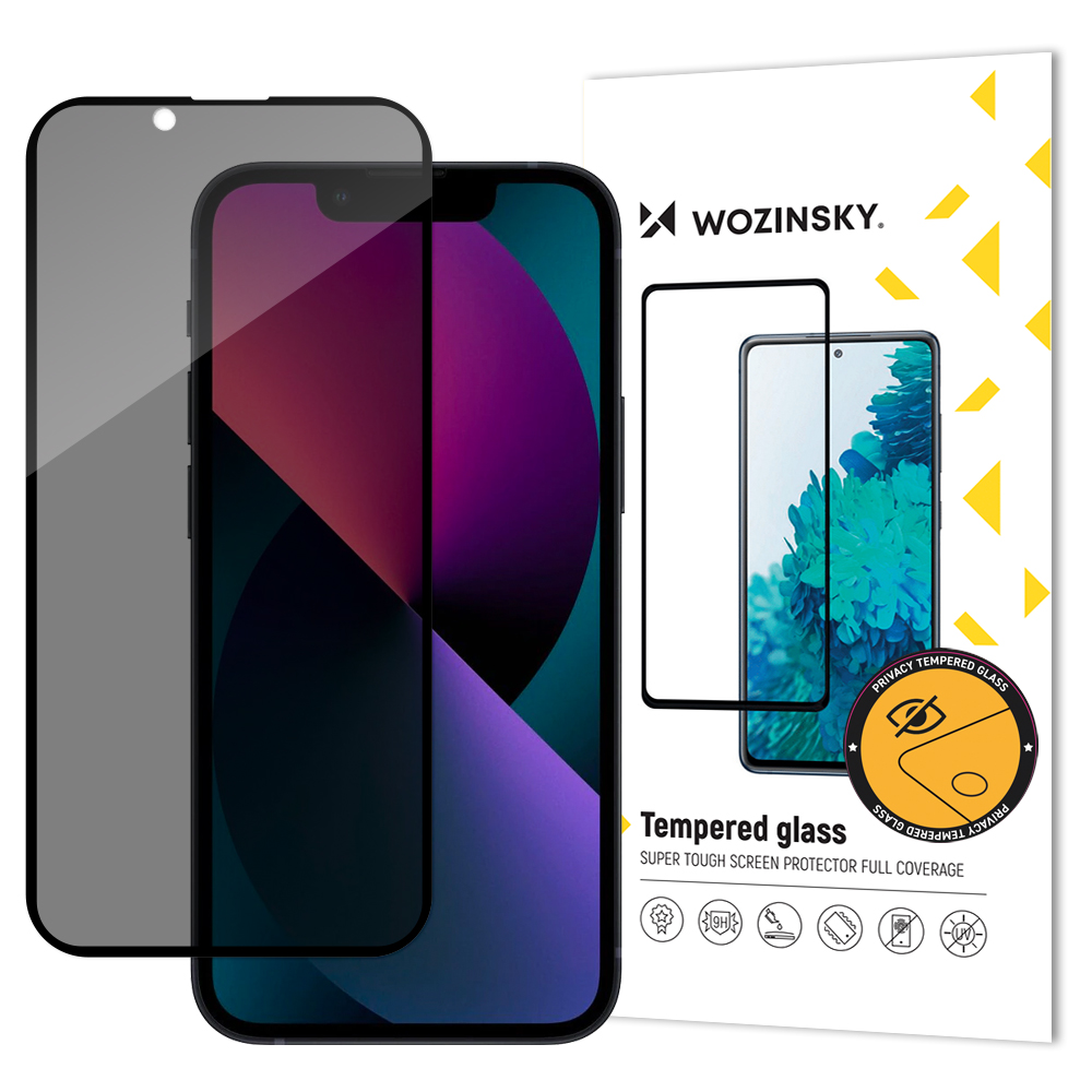 Wozinsky Privacy Glass karkaistu lasi iPhone 14 Plus / 13 Pro Max -puhelimelle, jossa on vakoilun estävä yksityisyyssuodatin