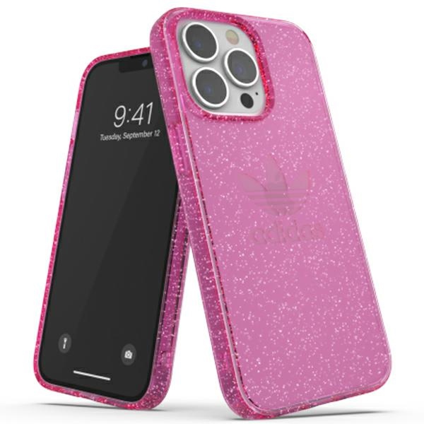 Adidas OR Suojaava kirkas kotelo Glitter iPhone 13 Pro / iPhone 13 - vaaleanpunainen