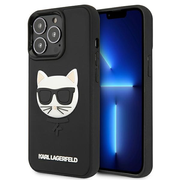 Karl Lagerfeld 3D kumi Choupette kotelo iPhone 13 Pro / iPhone 13 - musta
