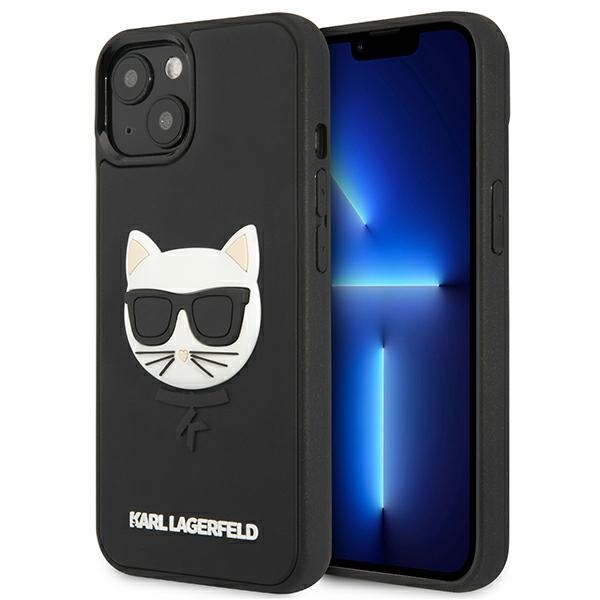 Karl Lagerfeld 3D kumi Choupette kotelo iPhone 13 mini - musta