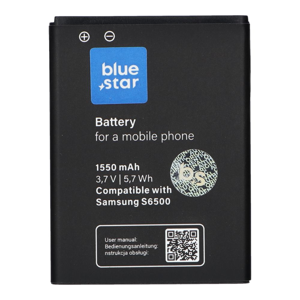 Akku Samsung Galaxy Mini 2 S6500 / Galaxy Young S6310 / Galaxy Ace Plus S7500:lle 1550 mAh Blue Star Premium
