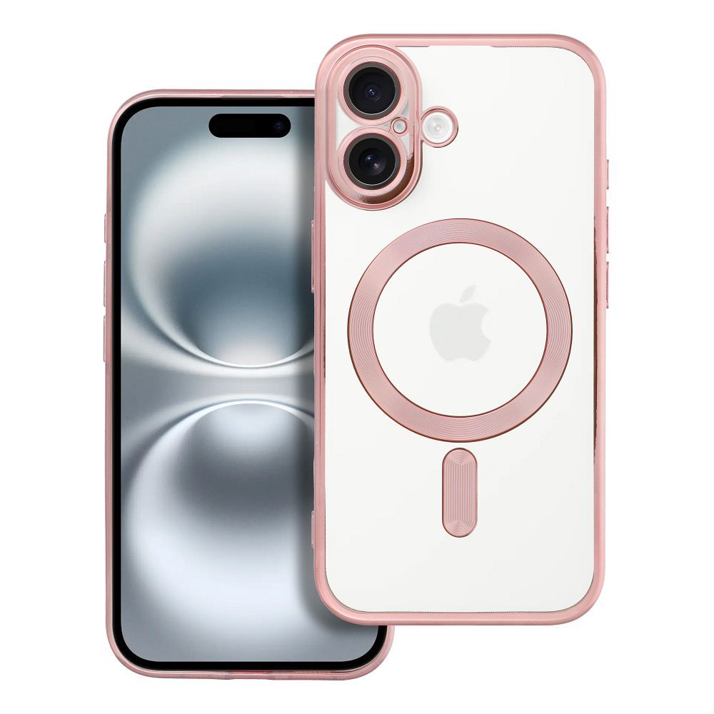 Suojakuori iPhone 16:lle Electro Mag Cover yhteensopiva MagSafe-version kanssa ruusukulta
