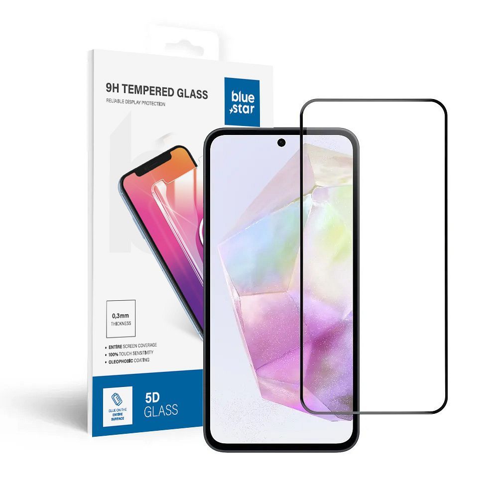Suojalasi Blue Star - SAMSUNG A35 5G koko näyttö - musta