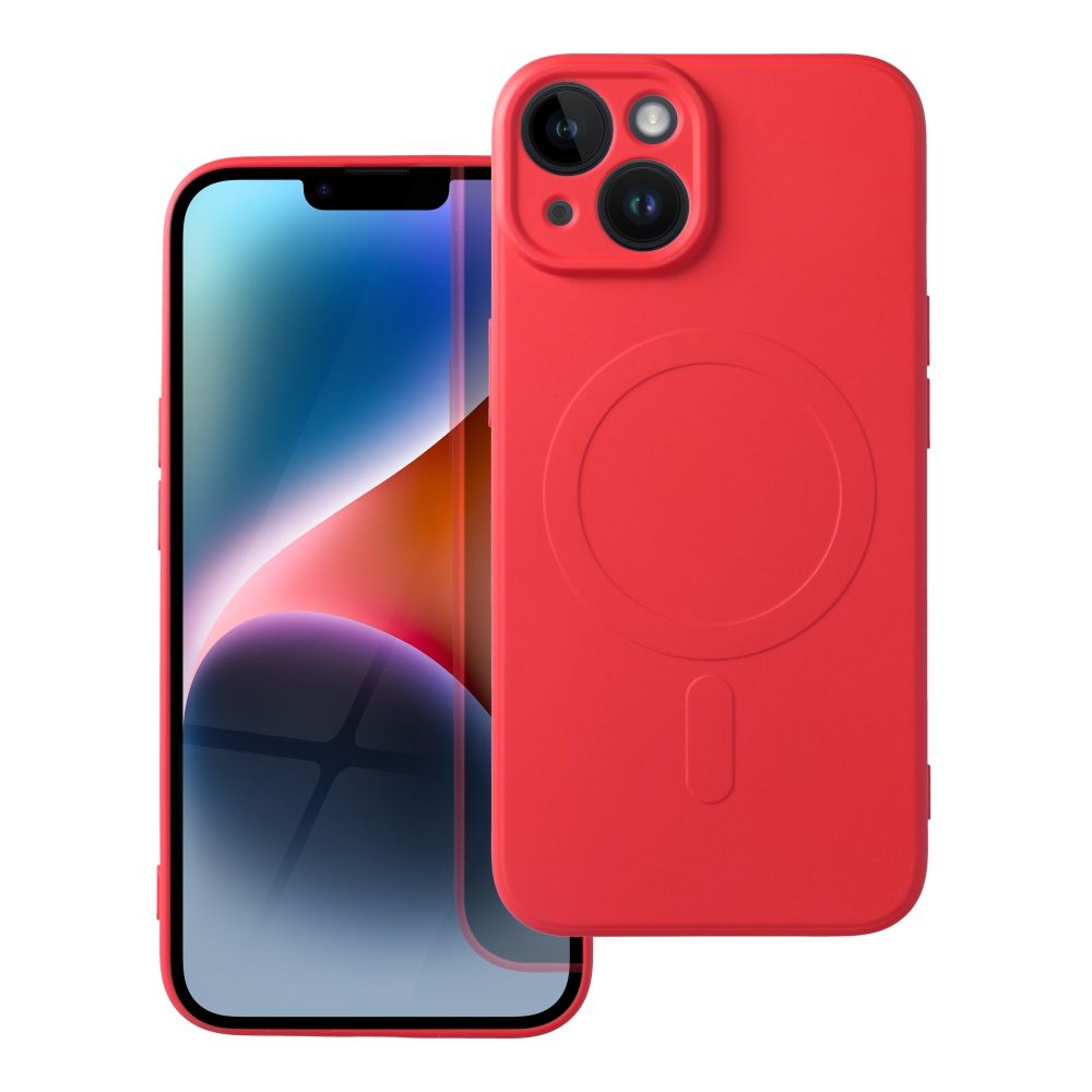 Silikoninen Mag Cover iPhone 14:lle yhteensopiva MagSafen kanssa punainen